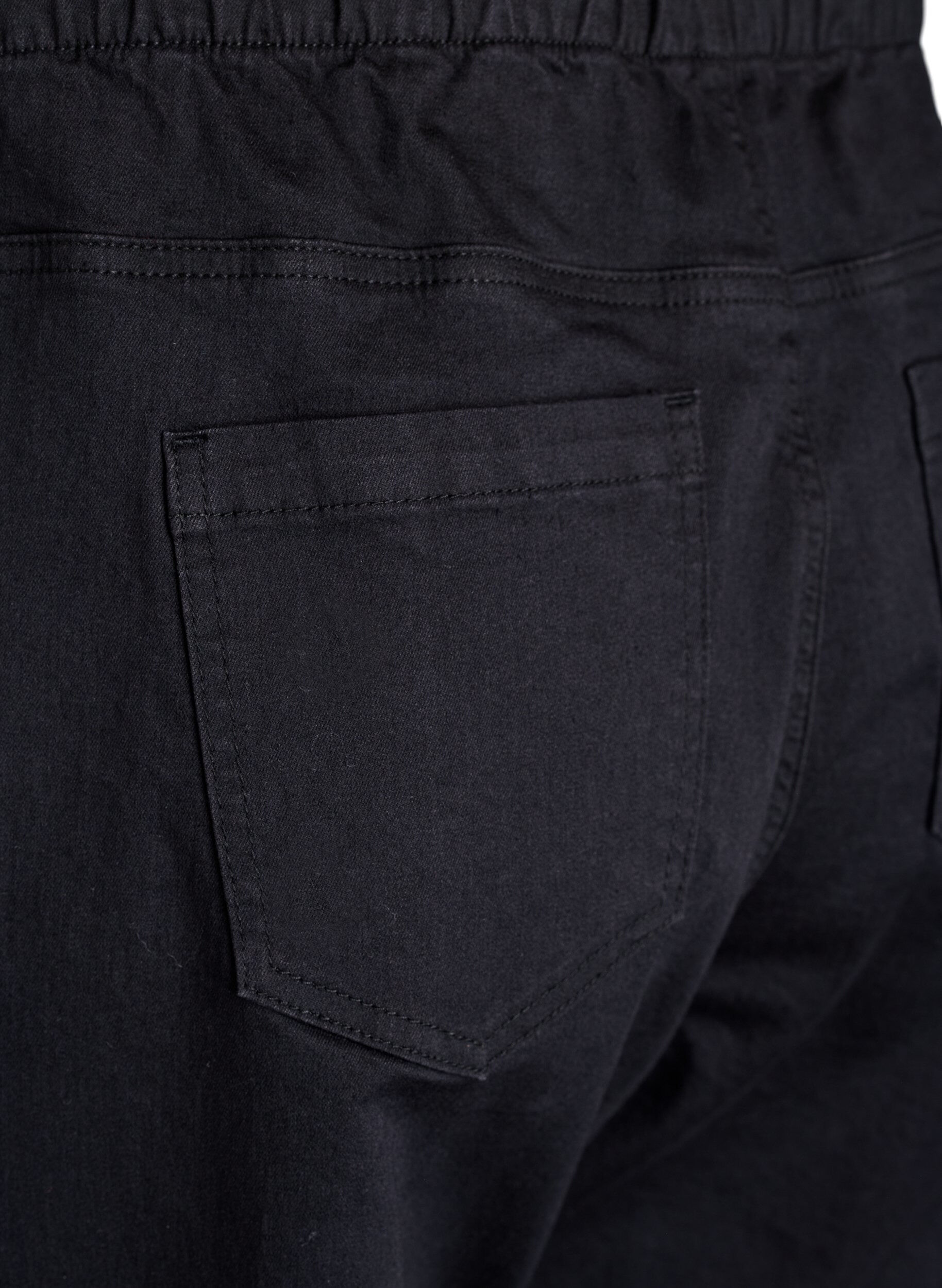 ZizziDenimhousut taskuilla, Musta, Packshot image number 3