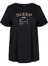 Väljä yö t-paita ekologisesta puuvillasta , Black Sleep