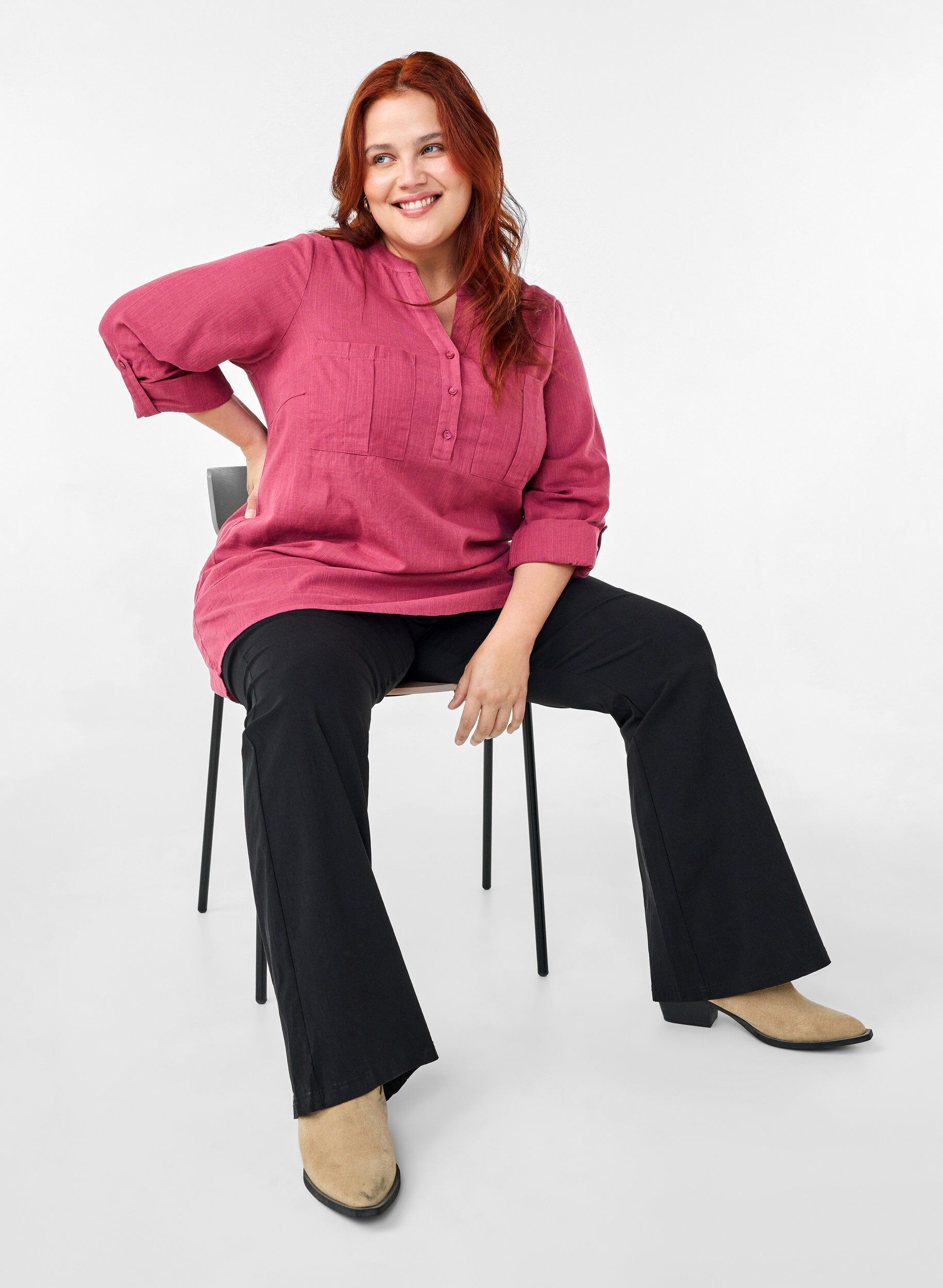 Zizzi Puuvillatunika 3/4-hihoilla, Malaga, Image image number 0