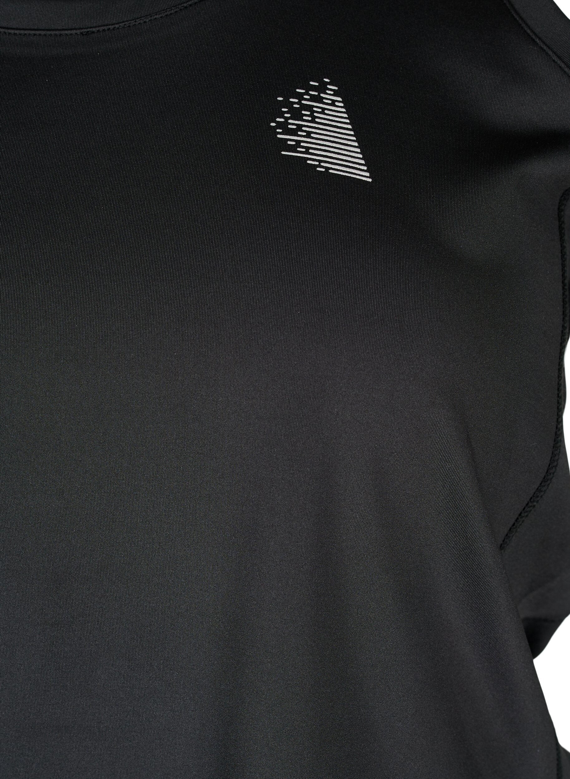 Zizzi Treenitoppi painijansel&auml;ll&auml; ja mesh-kankaalla, Black, Packshot image number 2