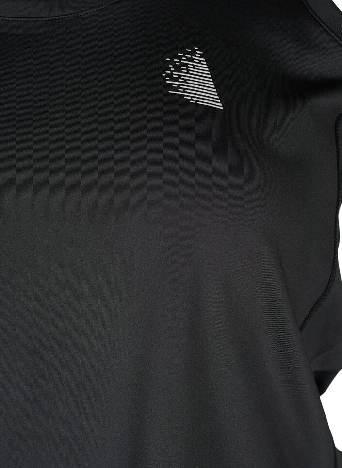 Treenitoppi painijanselällä ja mesh-kankaalla, Black, Packshot image number 2