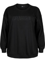 Huppari kirjailtu teksti, Black Copenhagen 