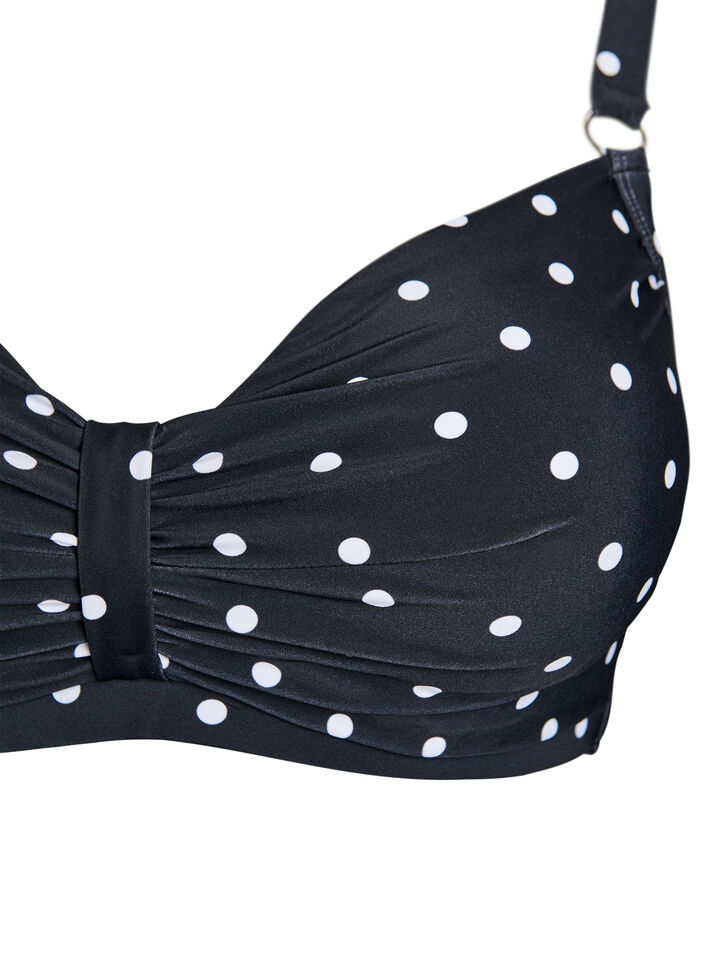 Kaarituelliset bikiniyl&auml;osa kuosilla, Musta, Packshot image number 2