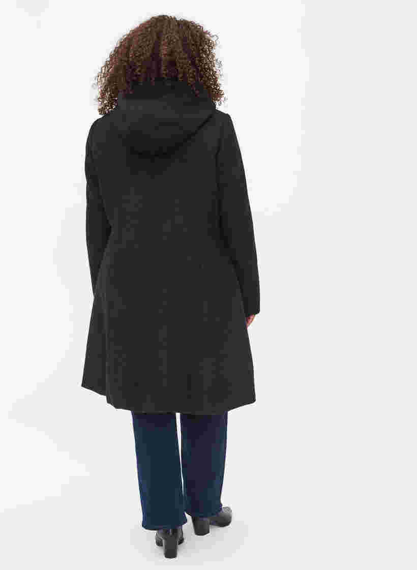 A-mallinen takki hupulla, Black, Model image number 1