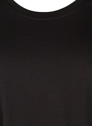 Lyhythihainen t-paita säädettävällä helmalla, Black, Packshot image number 2