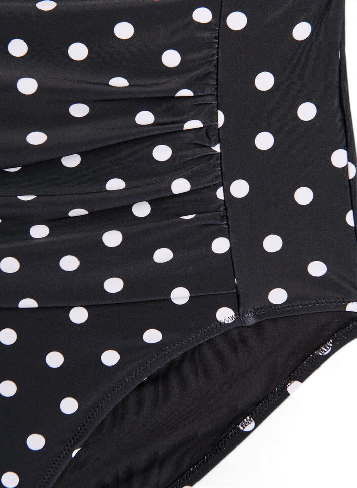 Bikinihousut printill&auml; ja korkealla vy&ouml;t&auml;r&ouml;ll&auml;, Musta, Packshot image number 2