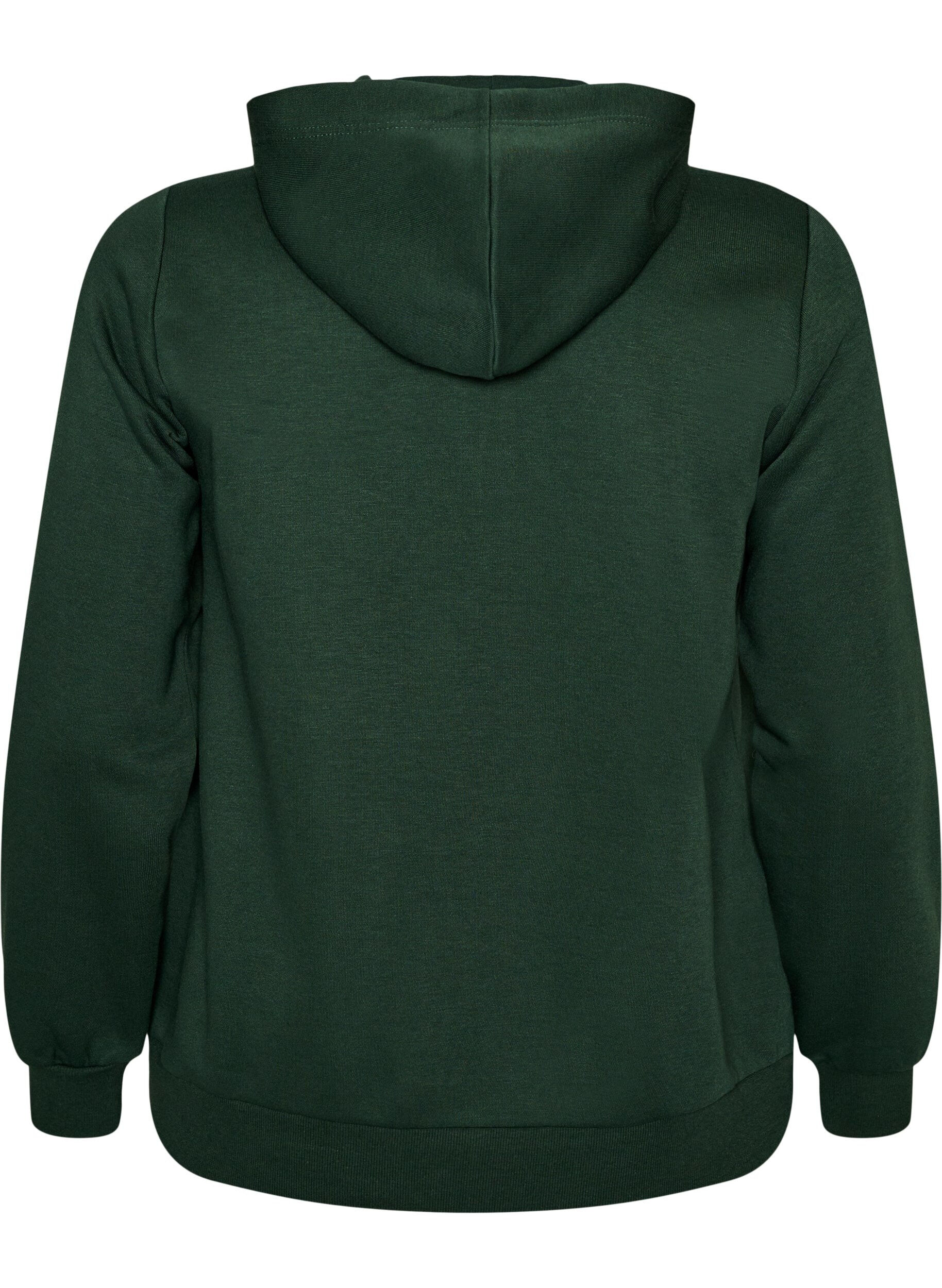 ZizziHupullinen collegepaita vetoketjulla ja taskuilla, Vihre&auml;, Packshot image number 1