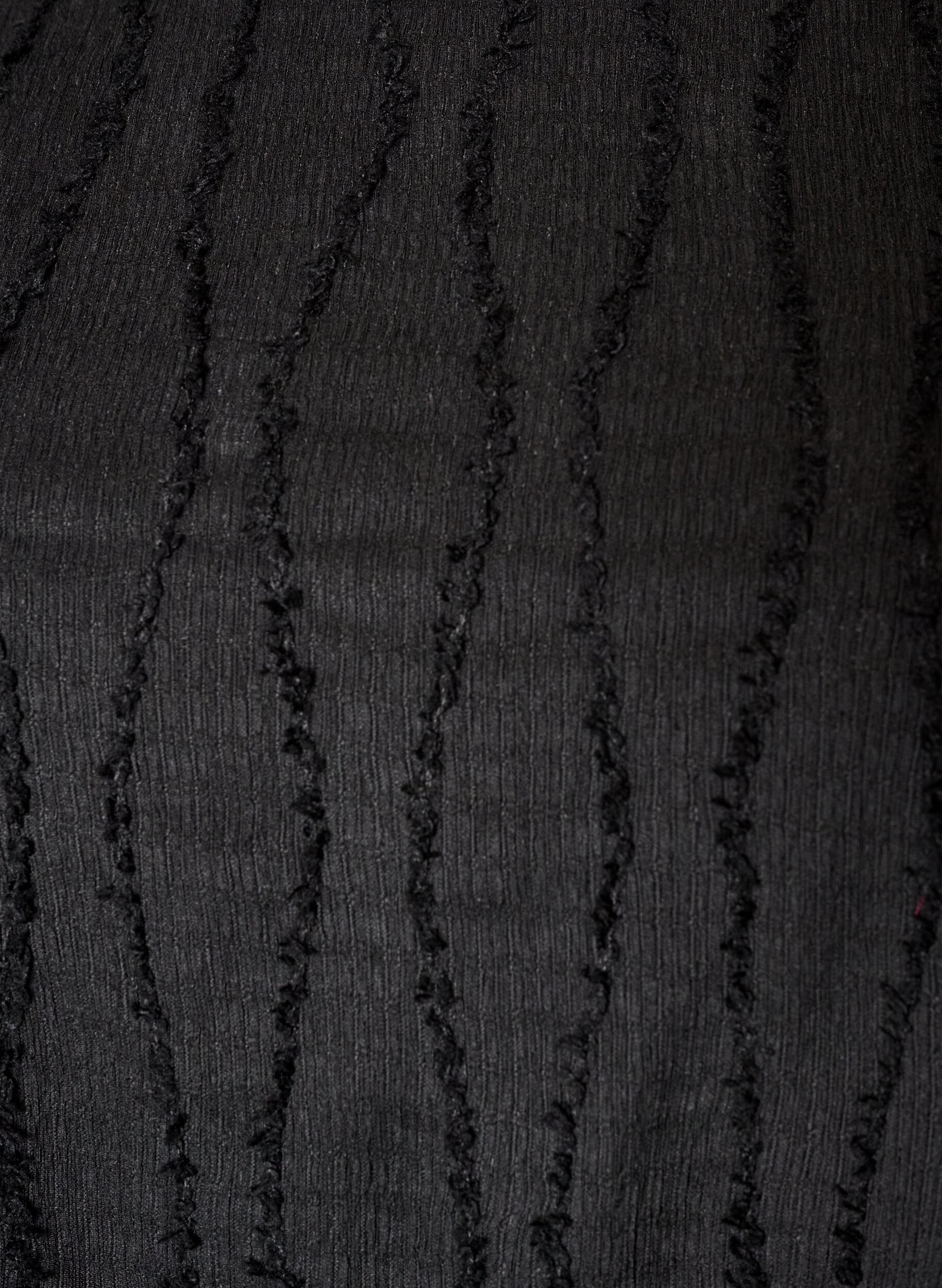 ZizziLyhyt jersey-mekko aaltoilevalla tekstuurilla, Musta, Packshot image number 2