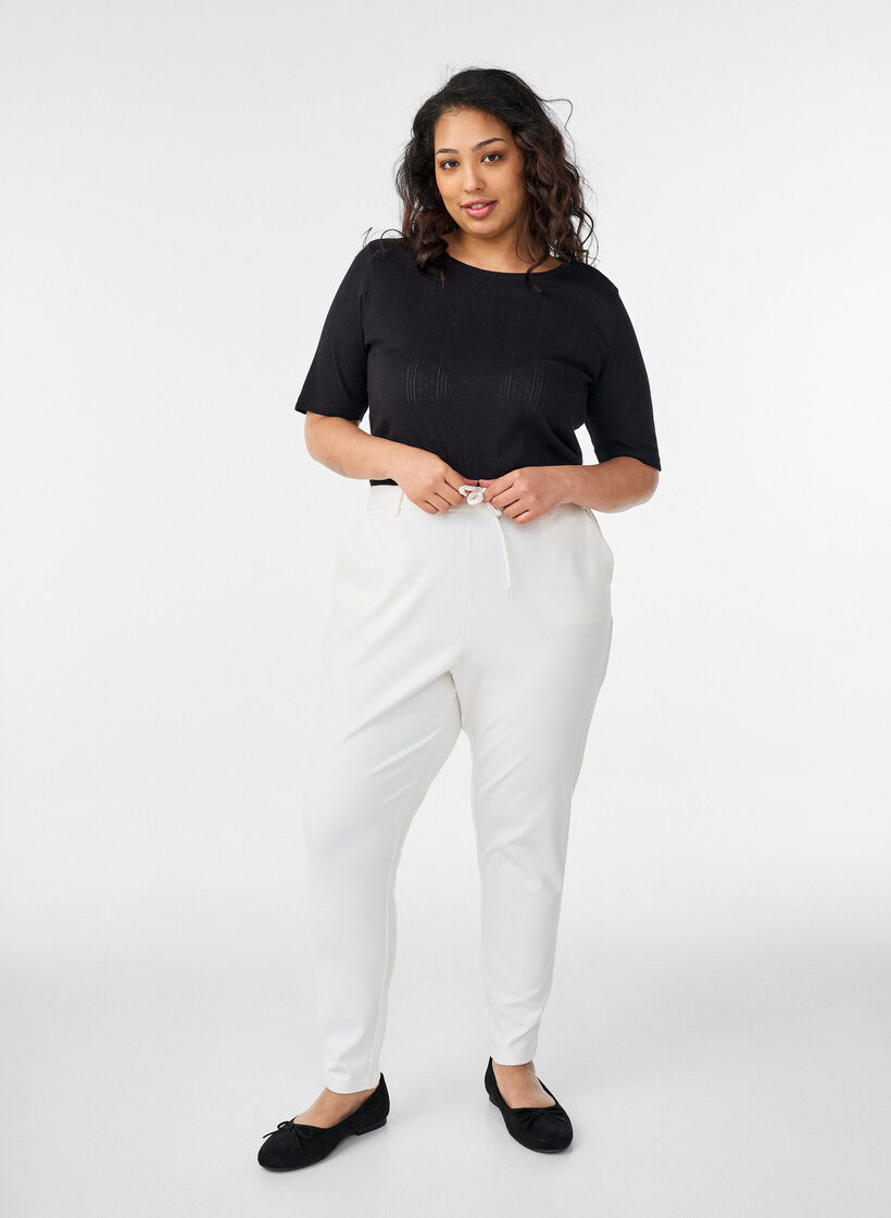 Maddison-lyhyet housut, Valkoinen, Model image number 0