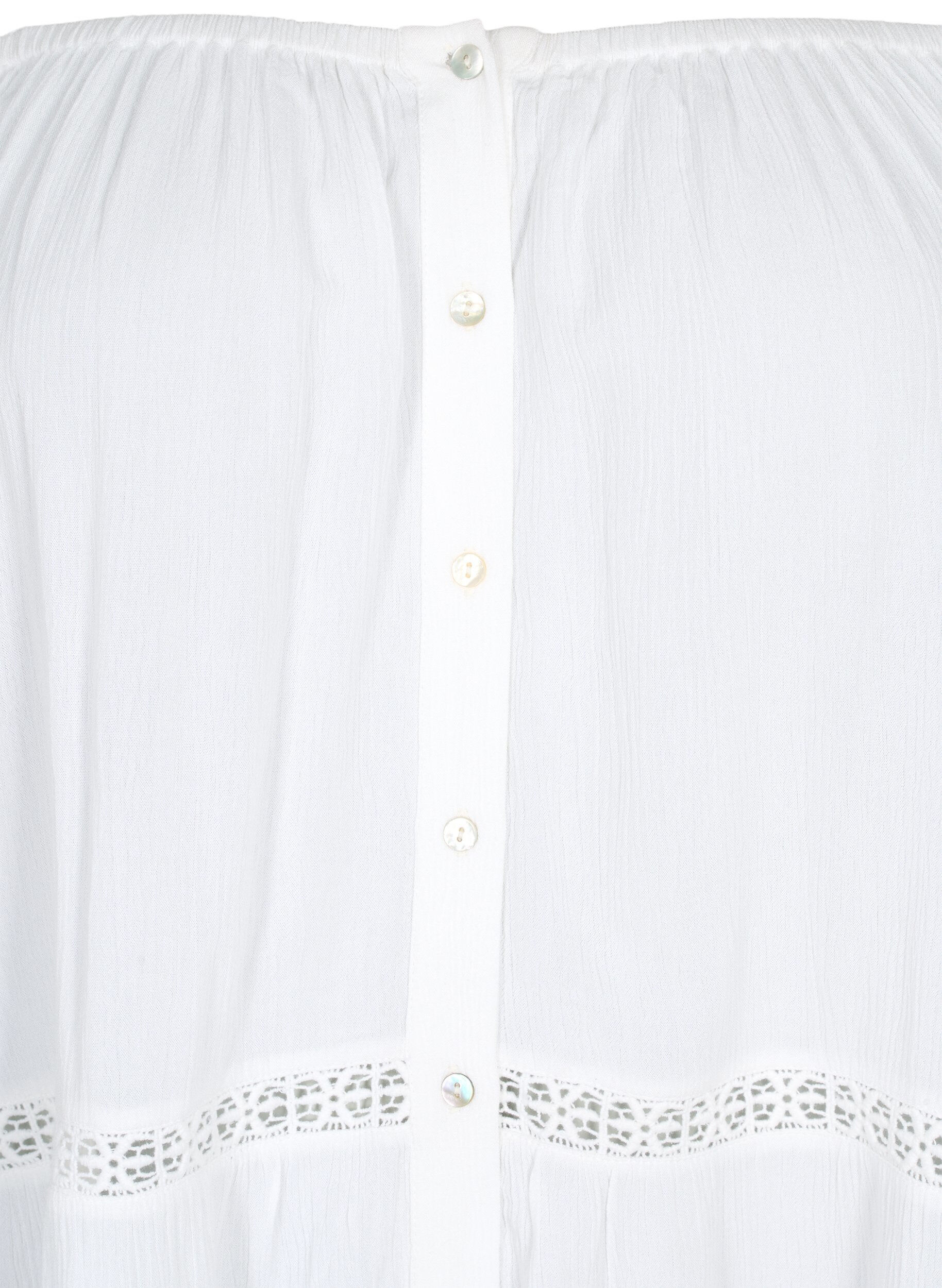 Zizzi Off shoulder -rantatunika, White, Packshot image number 2