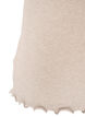 Ribattu toppi pitsireunuksella, Beige, Packshot image number 3