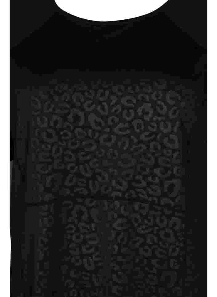 T-paita treeniin kuosilla ja mesh-kankaalla, Black, Packshot image number 2