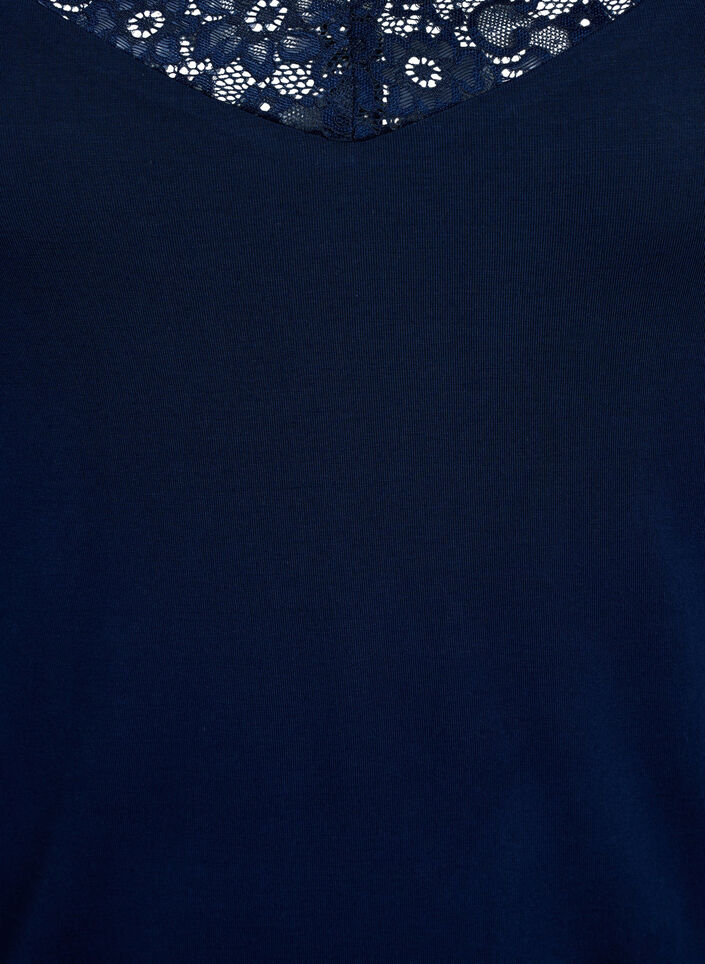 Viskoositoppi pitsisomisteilla, Sininen, Packshot image number 2