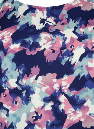 FLASH – Pitkähihainen smokattu ja kuviollinen pusero, Evening Blue Water, Packshot image number 2