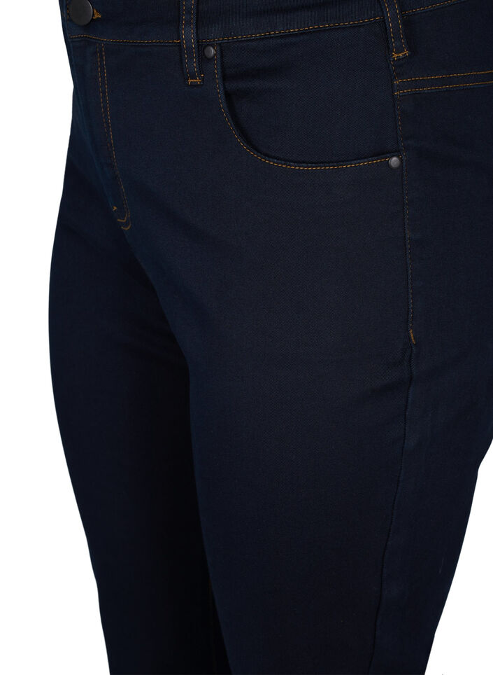 Slim fit Emily-farkut normaalilla vy&ouml;t&auml;r&ouml;ll&auml;, Sininen, Packshot image number 2