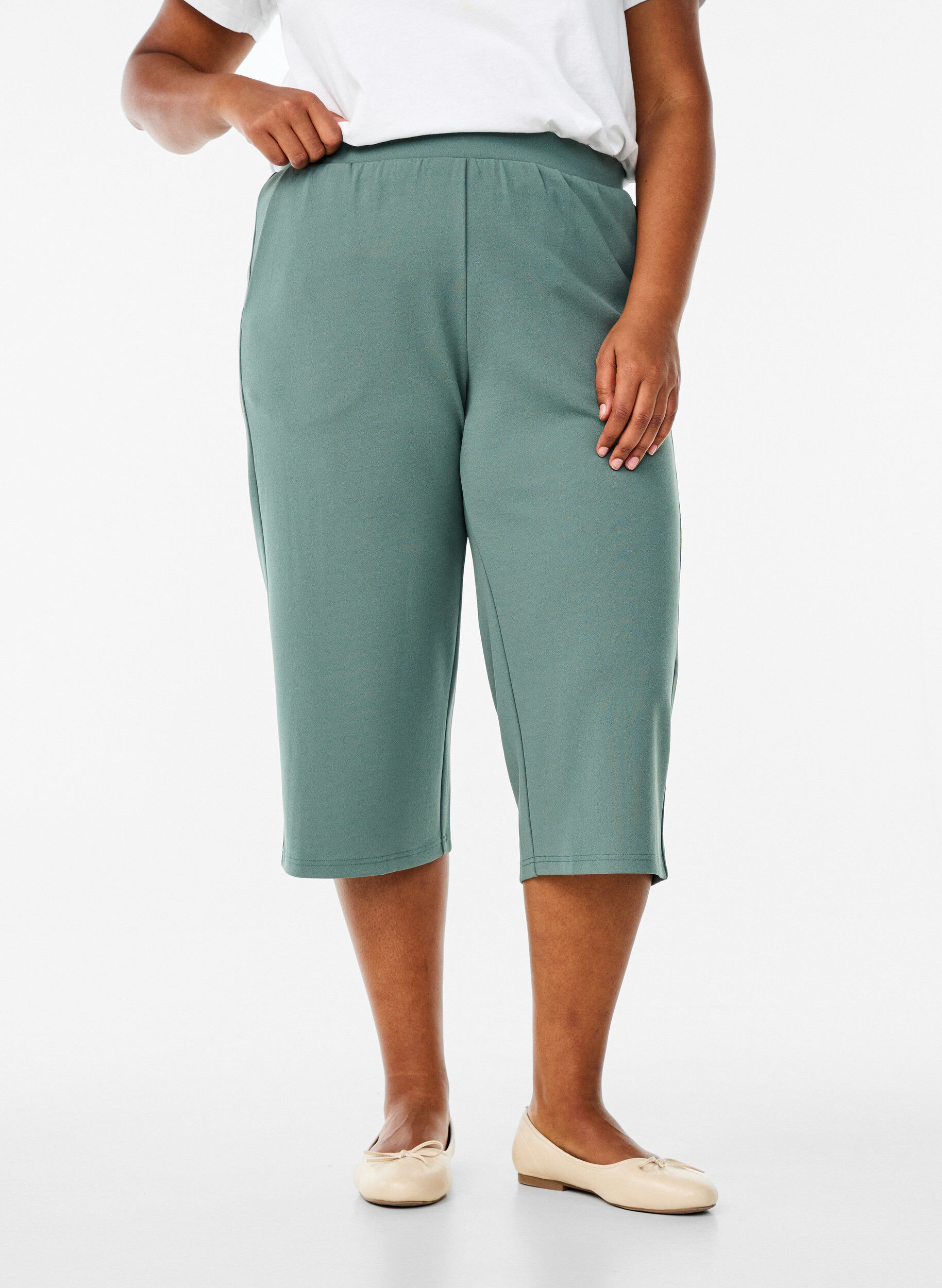 Zizzi Tunika kolmivartisilla hihoilla ja V-p&auml;&auml;ntiell&auml;, Sininen, Model image number 3