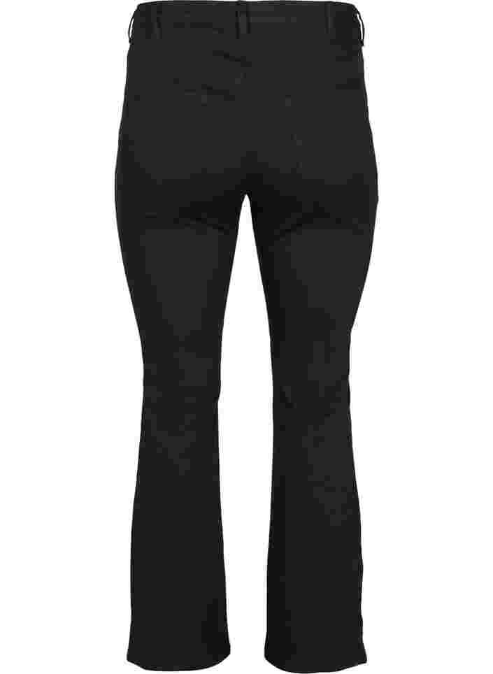 Ellen bootcut-farkut korkealla vyötäröllä, Black, Packshot image number 1