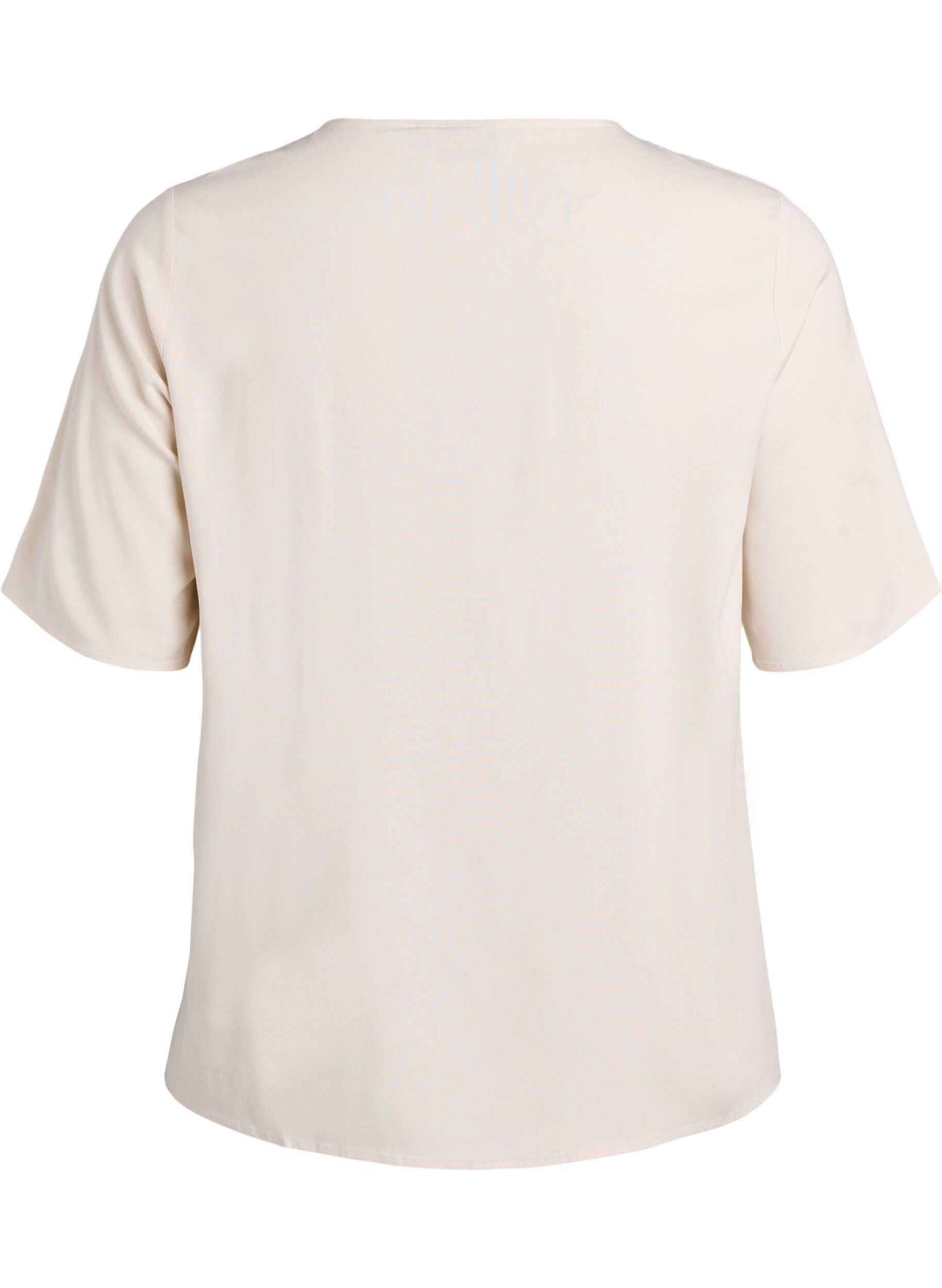 ZizziLyhythihainen kudottu pusero, jossa on py&ouml;re&auml; p&auml;&auml;ntie, Beige, Packshot image number 1