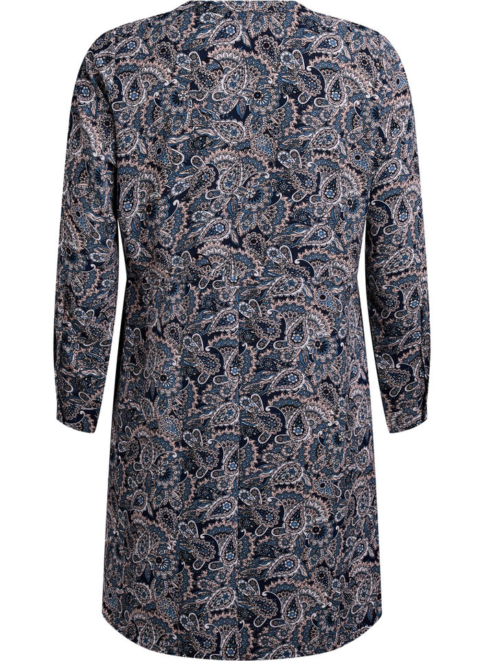 Polvimittainen mekko solmittavalla vyöllä, Beige, Packshot image number 1