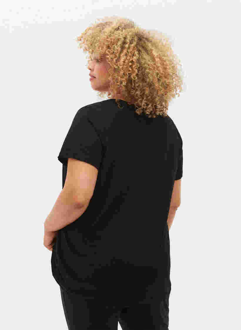 T-paita printillä treeniin , Black w. Bad Ass, Model image number 1