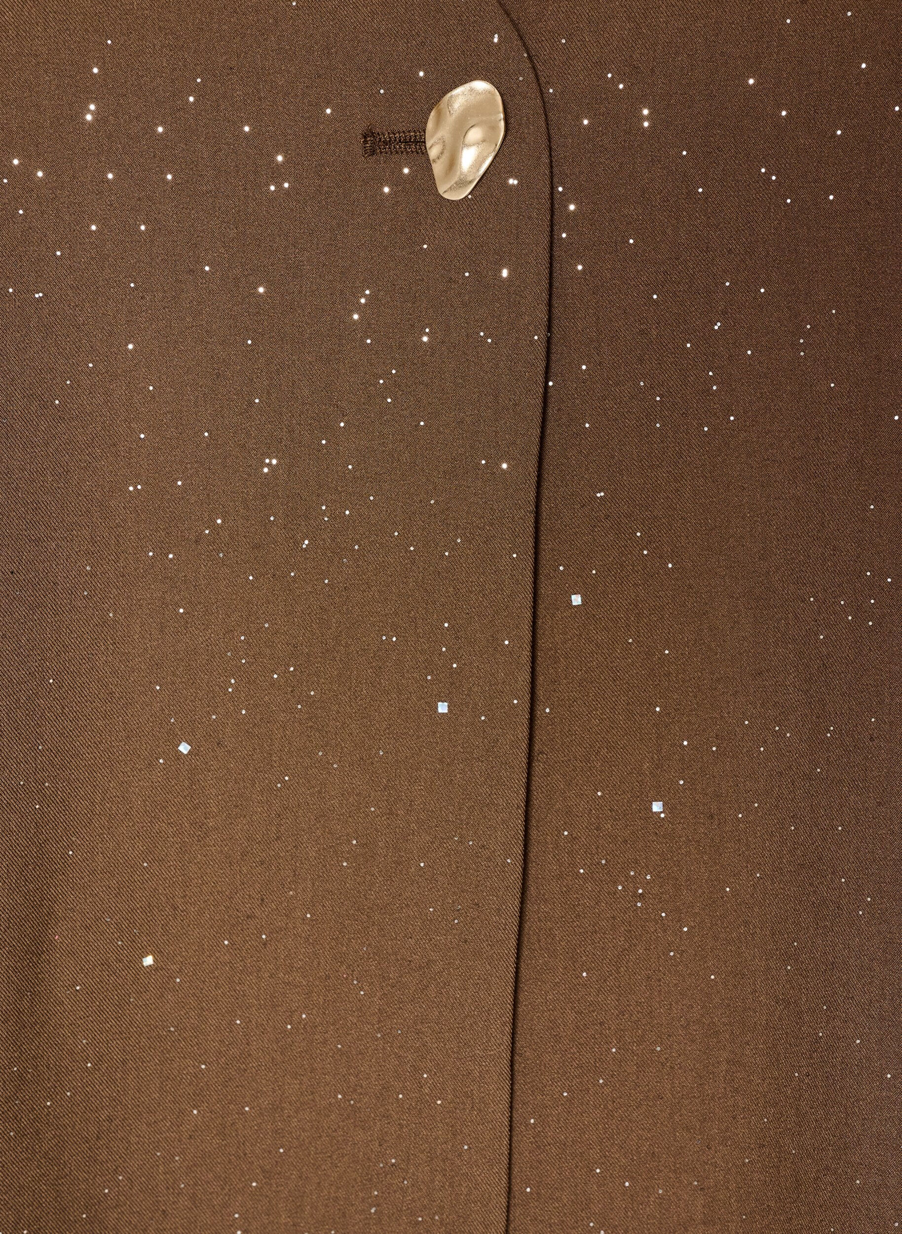 ZizziPusero glitterill&auml; ja V-p&auml;&auml;ntiell&auml;, Ruskea, Packshot image number 2