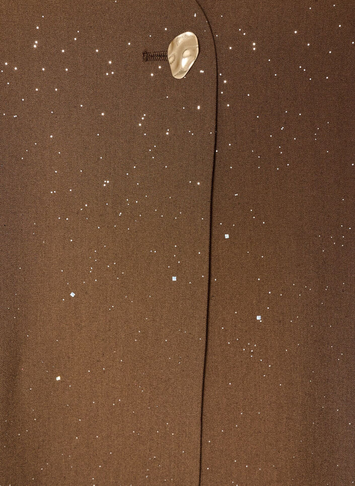Pusero glitterill&auml; ja V-p&auml;&auml;ntiell&auml;, Ruskea, Packshot image number 2