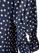 Kuvioitu paita pystykauluksella ja 3/4-hihoilla, Sininen, Packshot image number 3