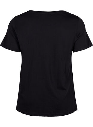 Puuvillainen t-paita painatuksella , Black W. Chest print, Packshot image number 1