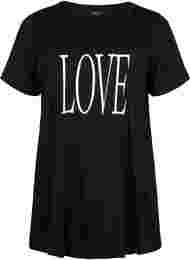 Oversize t-paita printillä, Black W. Love