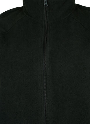 Vetoketjullinen fleece-takki taskuilla, Black, Packshot image number 2