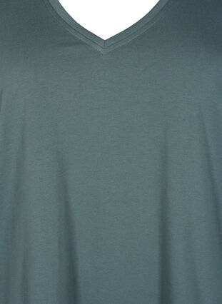 FLASH - T-paita v-pääntiellä, Balsam Green, Packshot image number 2