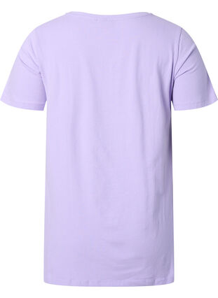 Yksivärinen perus t-paita puuvillasta, Lavender, Packshot image number 1
