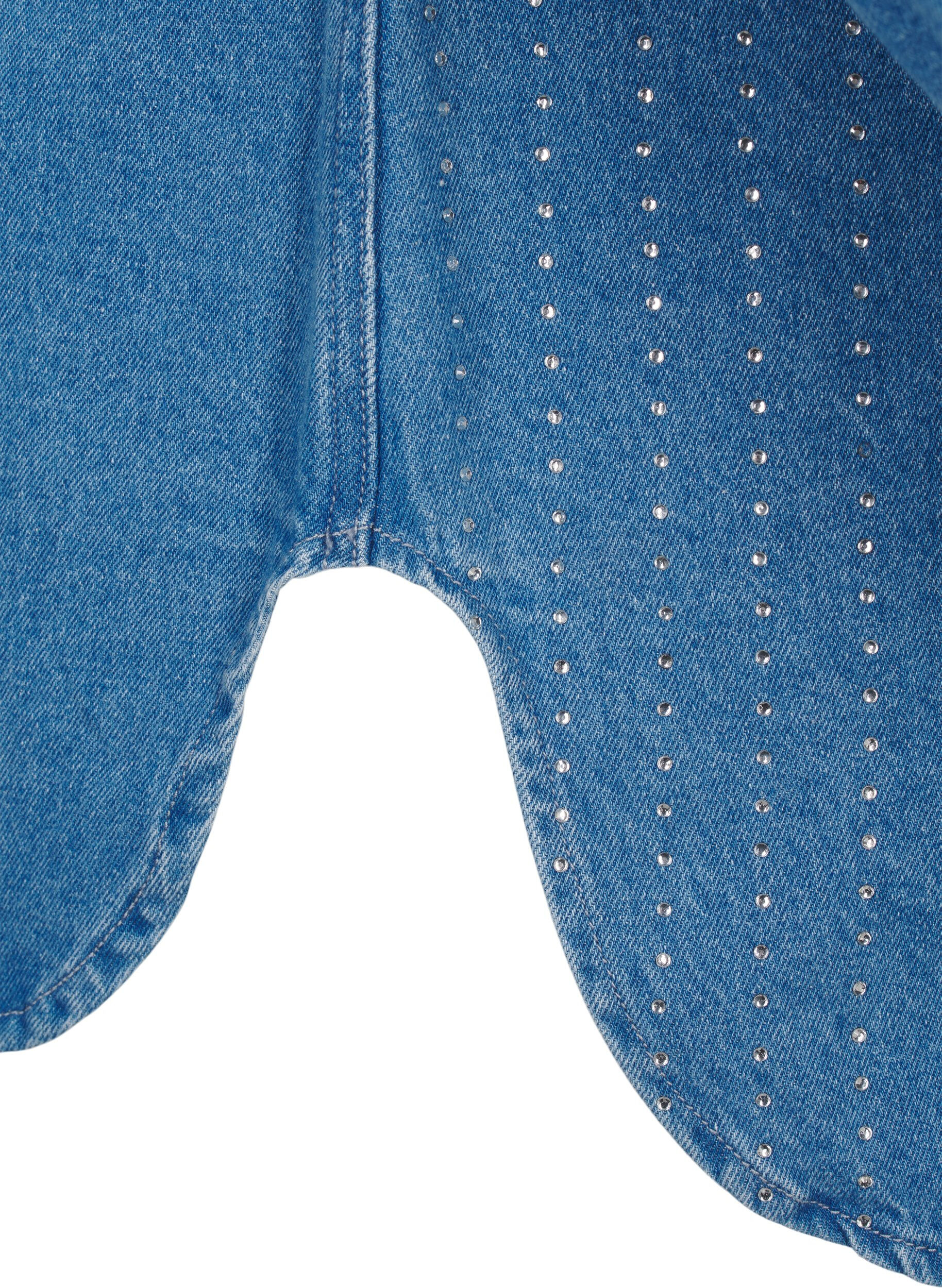 Zizzi Farkkupaita strasseilla, Light Blue Denim, Packshot image number 3
