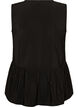 Hihaton peplum-pusero koristenapeilla, Musta, Packshot image number 1