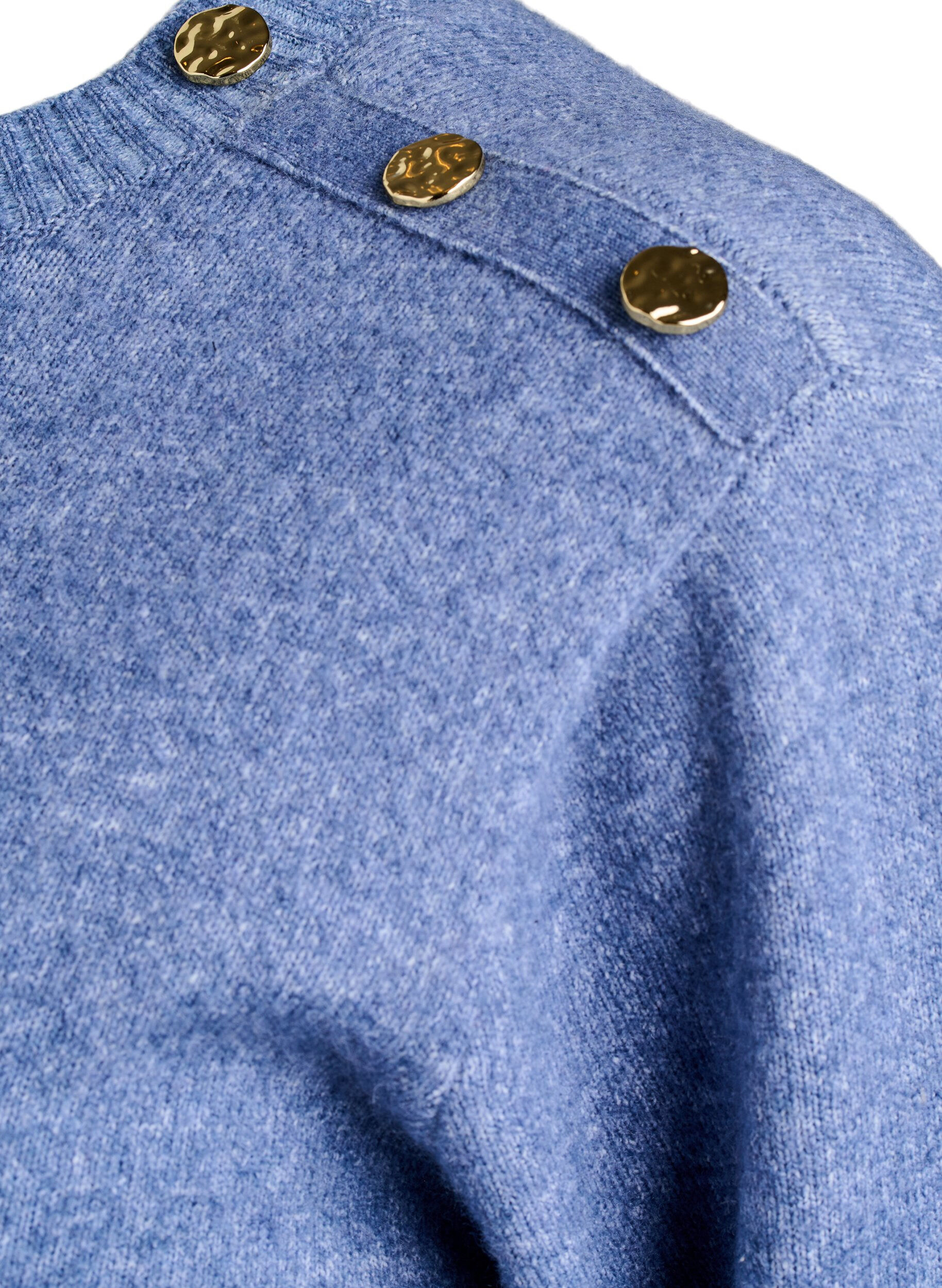 ZizziNeulepusero nappiyksityiskohdalla, Sininen, Packshot image number 3