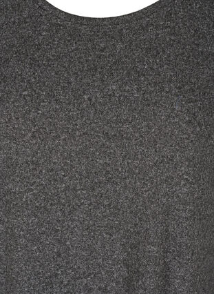 Mekko pitkillä puhvihihoilla ja helmillä, Dark Grey Melange, Packshot image number 2