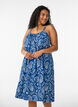 Midipituinen olkainmekko luomupuuvillaa, Sininen, Model image number 0
