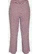 Raidalliset pyjamahousut korkealla vy&ouml;t&auml;r&ouml;ll&auml; ja leveill&auml; lahkeilla, Punainen, Packshot image number 1
