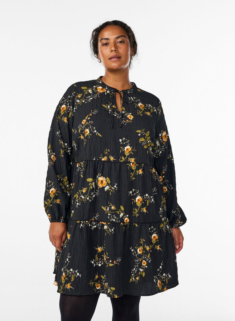 Kukkamekko solmittavalla kiinnityksell&auml;, Musta, Model image number 0
