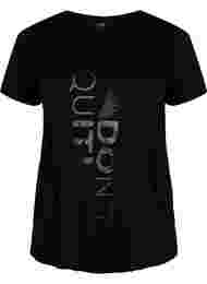 T-paita printillä treeniin , Black Don't Quit 
