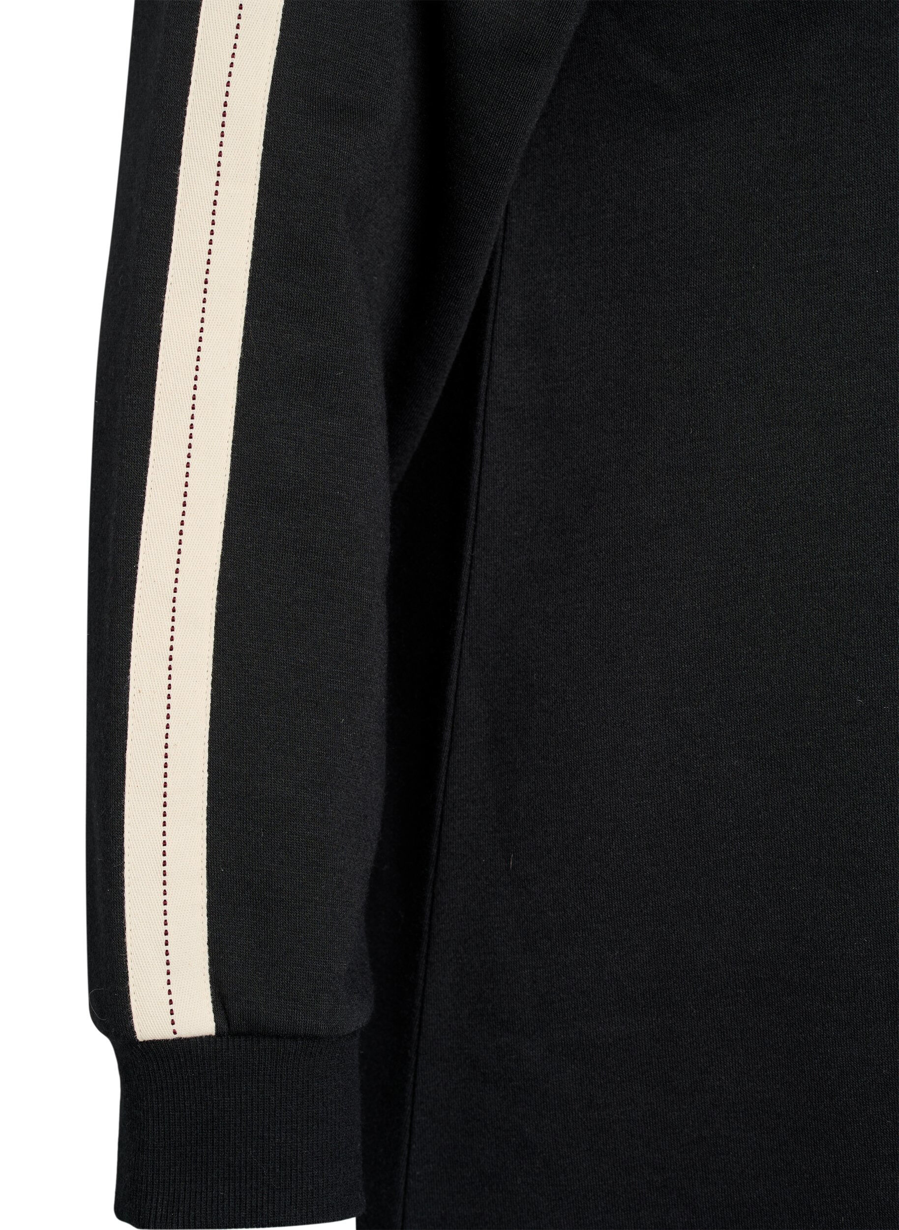 Zizzi Lyhyt swetarimekko korkealla kauluksella, Musta, Packshot image number 3