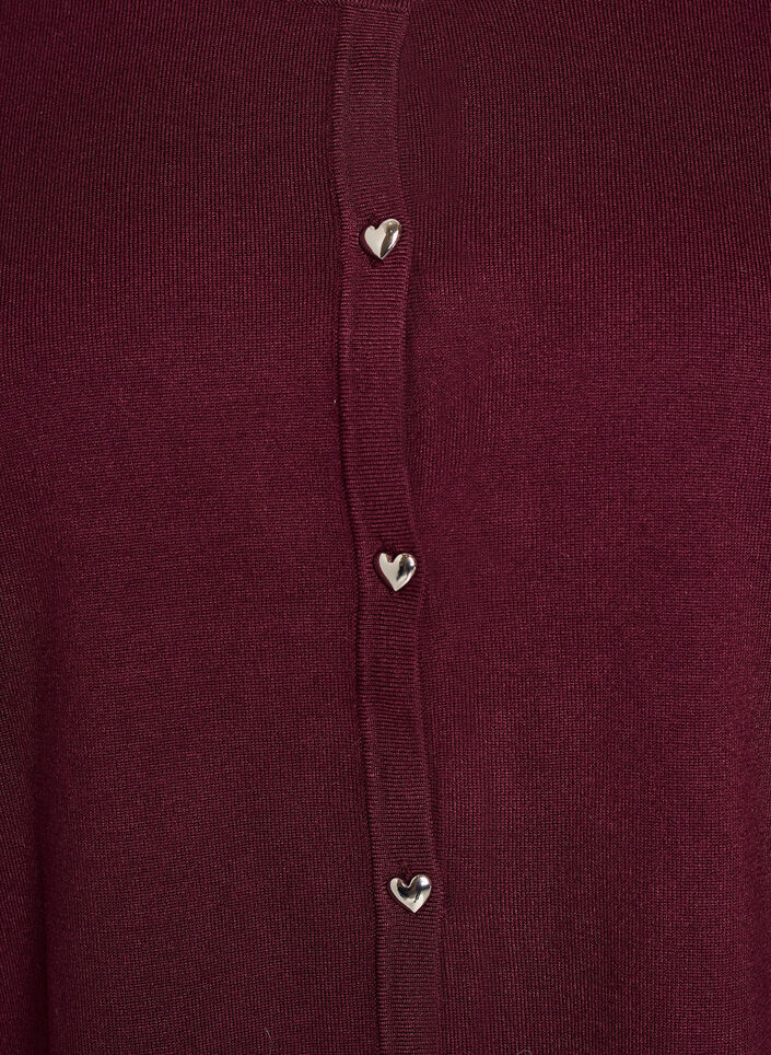 Neulecardigan syd&auml;nnapeilla ja lyhyill&auml; hihoilla, Punainen, Packshot image number 2