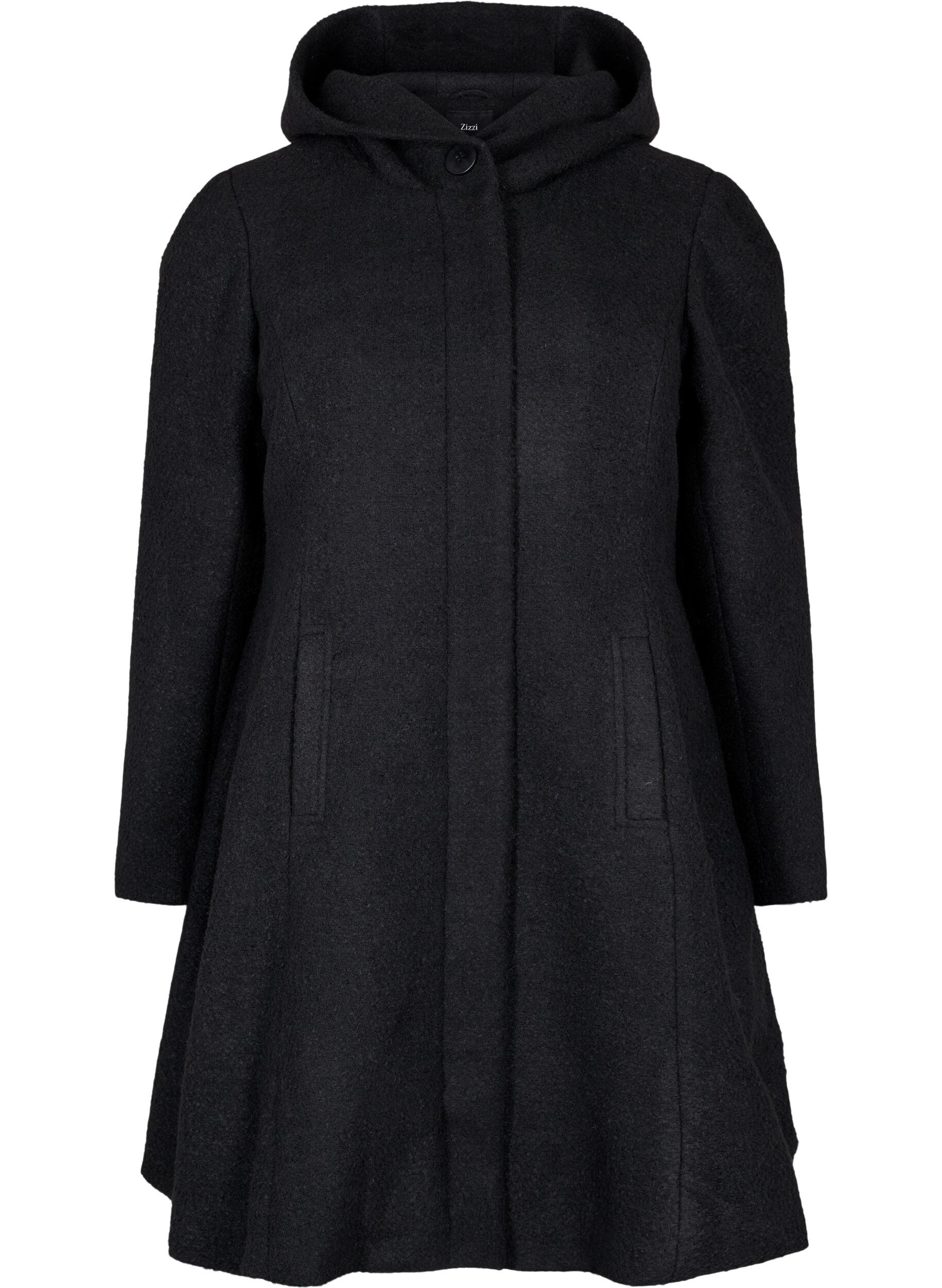 A-line coat with hood