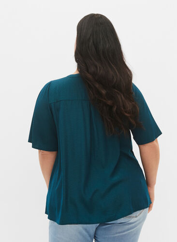Pilkullinen lyhythihainen paita, Deep Teal, Model image number 1