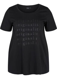 Puuvillainen t-paita painatuksella, Black Originality