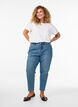 Mille Mom Fit -farkut korkealla vy&ouml;t&auml;r&ouml;ll&auml;, Sininen, Model image number 0