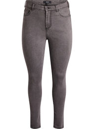 Amy korkea vy&ouml;t&auml;r&ouml;iset super slim fit -farkut, Harmaa