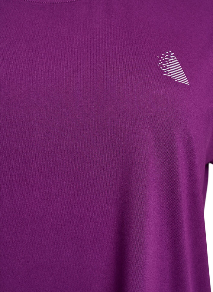 Yksiv&auml;rinen treeni-T-paita, Violetti, Packshot image number 2