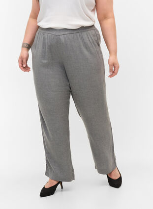 Klassiset housut taskuilla, Grey Melange, Model image number 2