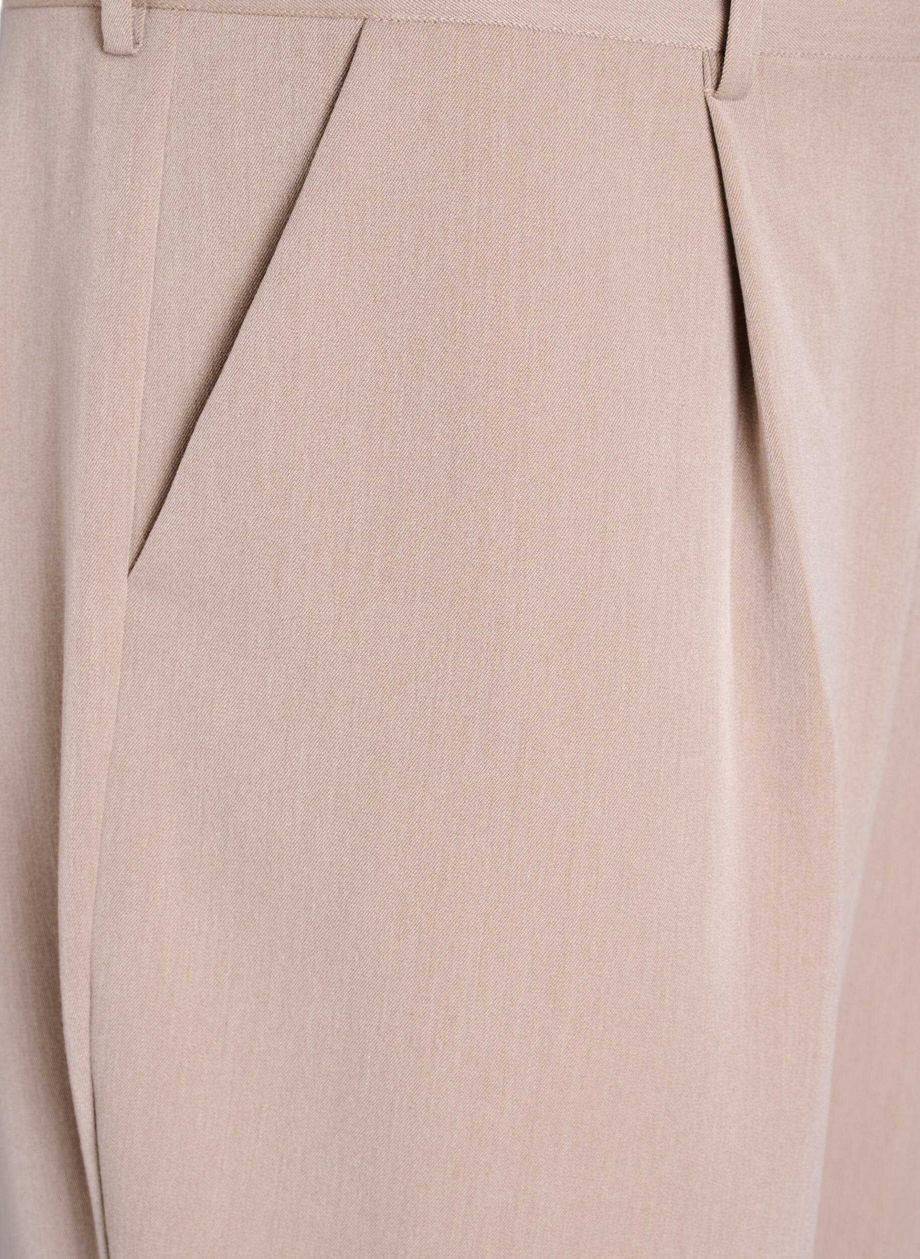 Zizzi Puvunahousut korkealla vy&ouml;t&auml;r&ouml;ll&auml; ja suorilla lahkeilla, Ruskea, Packshot image number 2